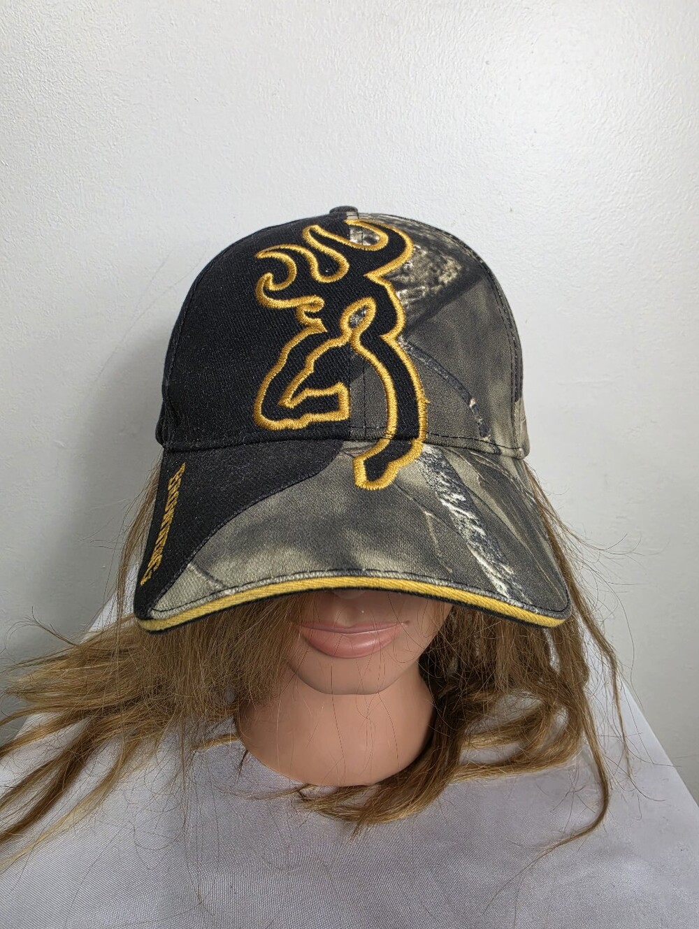 Men's Browning Black & Camouflage Embroidered Logo Cap